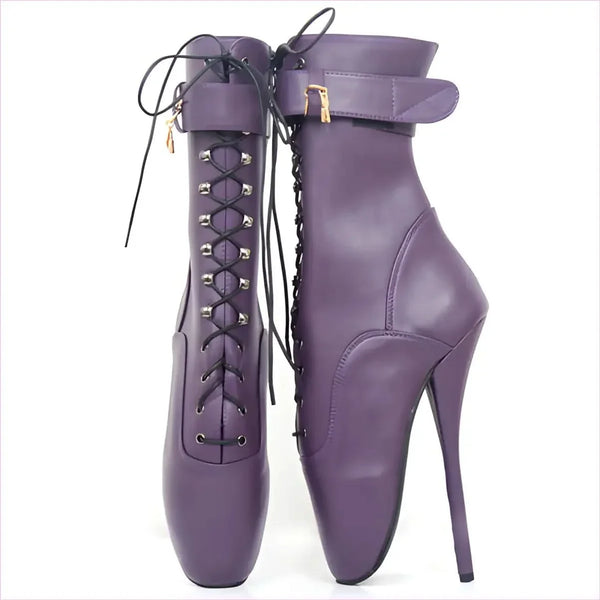 18cm Ballet Front-less Lace-up Knee-high Boots