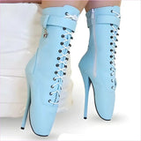 18cm Ballet Front-less Lace-up Knee-high Boots