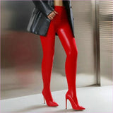 Drag Queen Stiletto Pvc Boots with Queen Heel for Bold Style