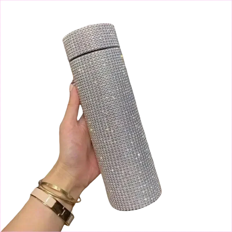 500ml Rhinestone Thermos Bottle Stainless Steel Flask for Girls