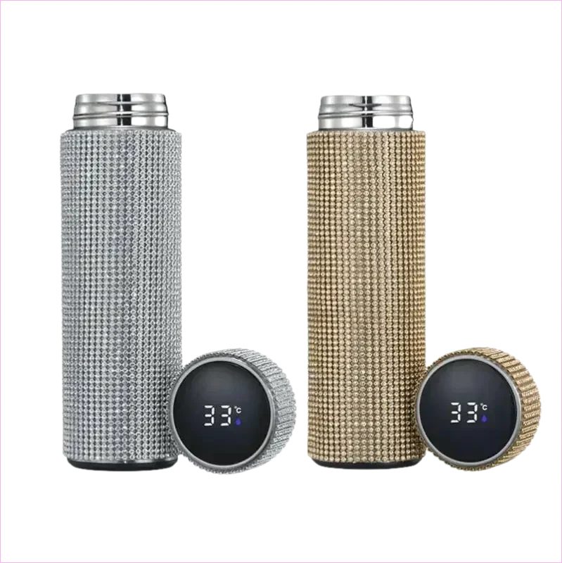 500ml Rhinestone Thermos Bottle Stainless Steel Flask for Girls