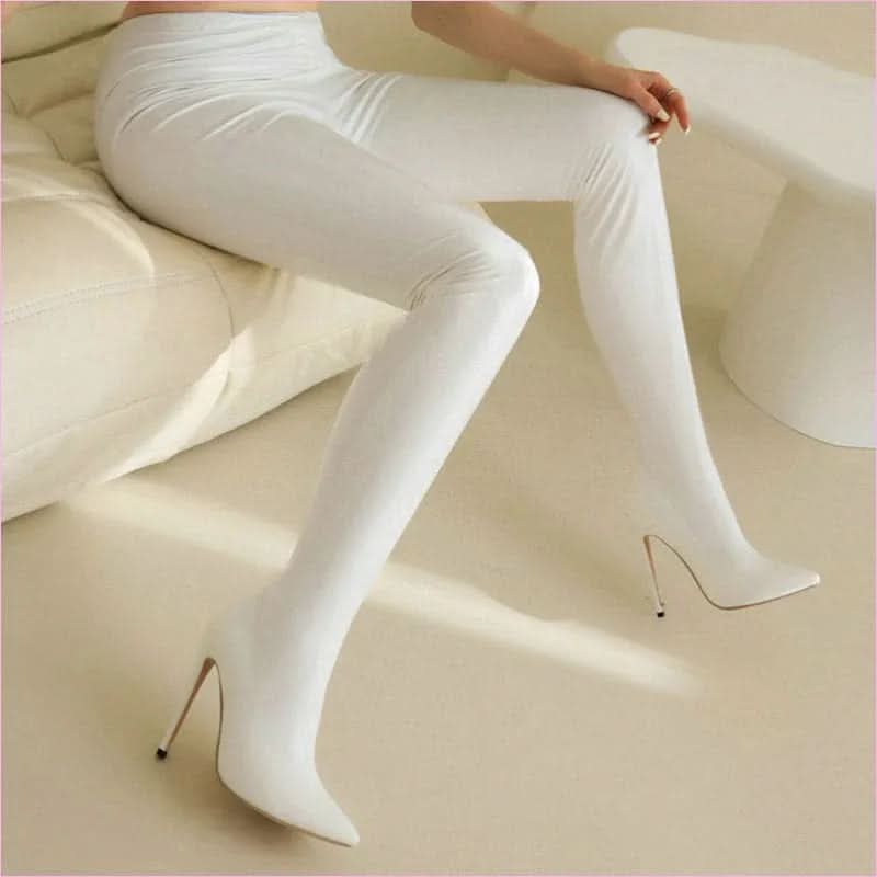 Drag Queen Stiletto Pvc Boots with Queen Heel for Bold Style