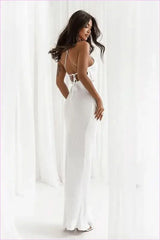 Adjustable Strap Backless Dress Unique Style Fashion