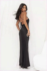 Adjustable Strap Backless Dress Unique Style Fashion