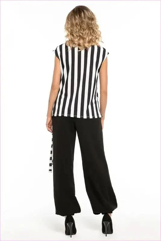 Aladdin Style Black Cotton Knit Trousers Unique Fashion