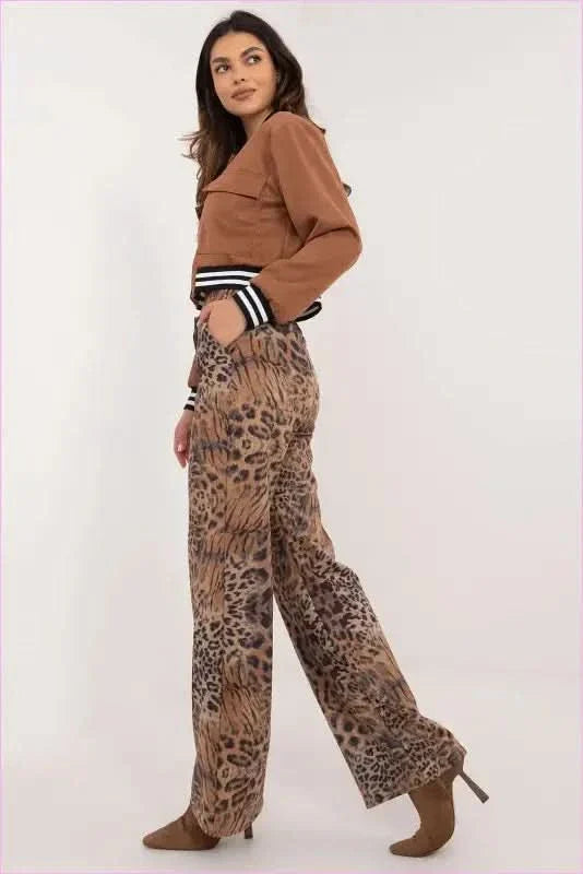 Animal Print Trousers Unique Style Fashion