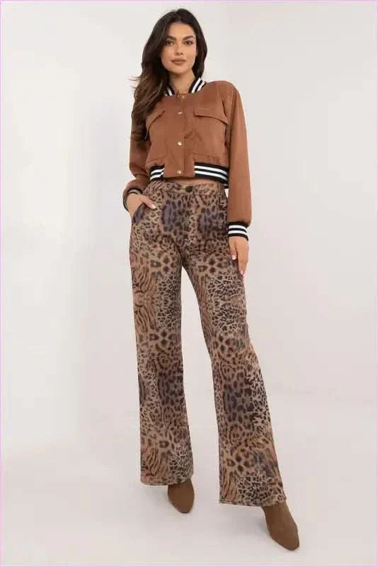 Animal Print Trousers Unique Style Fashion
