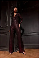 Asurio Sequin Jumpsuit Elegant Maxi Asurio Option