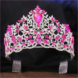 Baroque Style Large Rhinestone Wedding Crown for a Glamorous Look