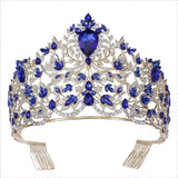 Baroque Style Large Rhinestone Wedding Crown for a Glamorous Look