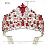 Baroque Style Large Rhinestone Wedding Crown for a Glamorous Look