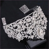 Baroque Style Large Rhinestone Wedding Crown for a Glamorous Look