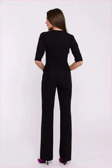 Basque Waist Jumpsuit Unique Fashion Style
