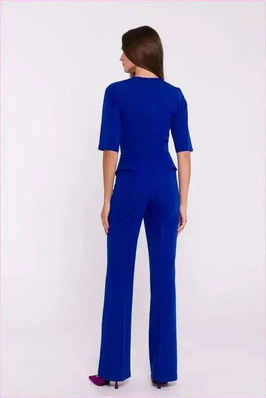 Basque Waist Jumpsuit Unique Fashion Style