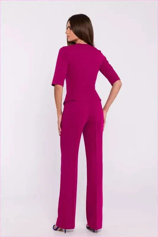 Basque Waist Jumpsuit Unique Fashion Style