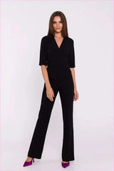 Basque Waist Jumpsuit Unique Fashion Style