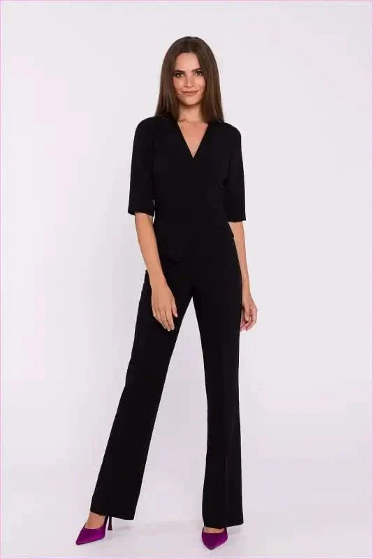Basque Waist Jumpsuit Unique Fashion Style