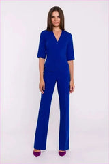 Basque Waist Jumpsuit Unique Fashion Style