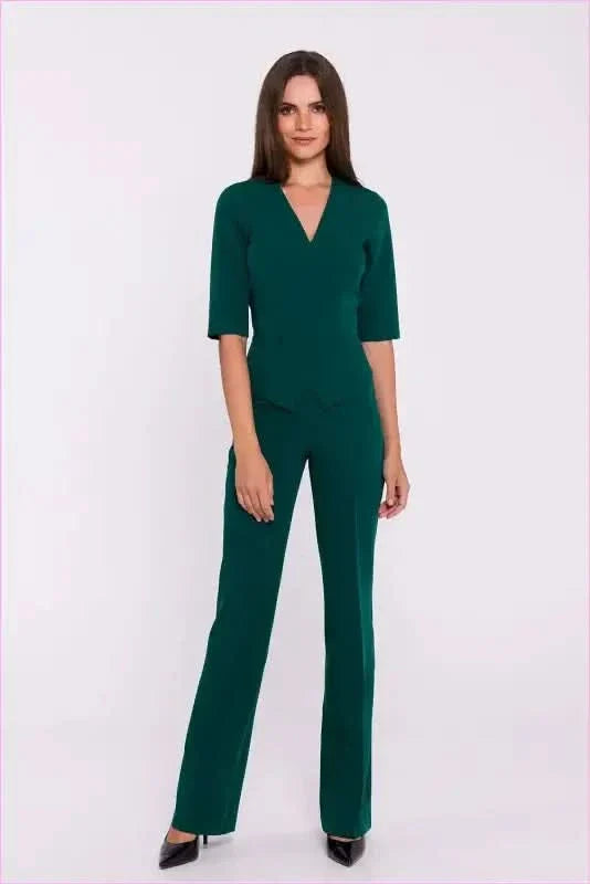 Basque Waist Jumpsuit Unique Fashion Style