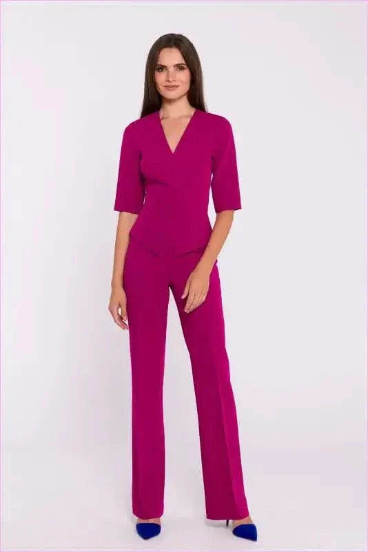 Basque Waist Jumpsuit Unique Fashion Style
