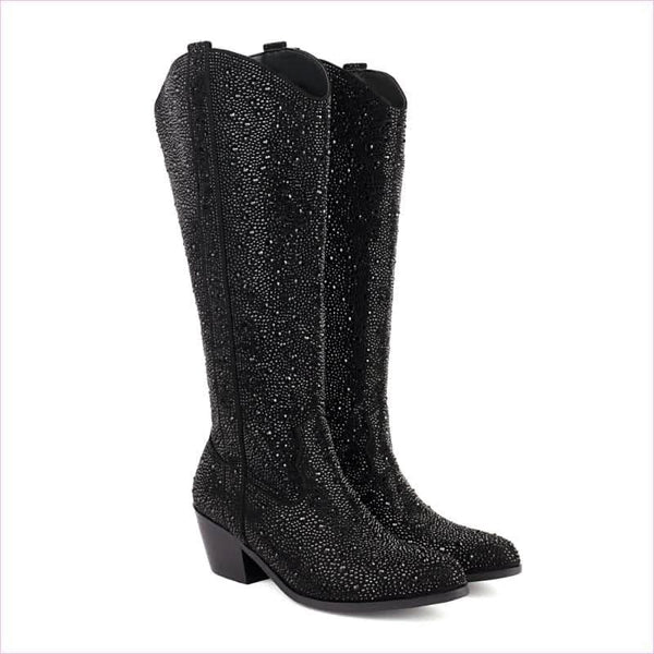 Beautiful Rhinestone Pointed Toe Western Boots for Chic Style