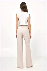 Beige Loose Pants Unique Style Fashion