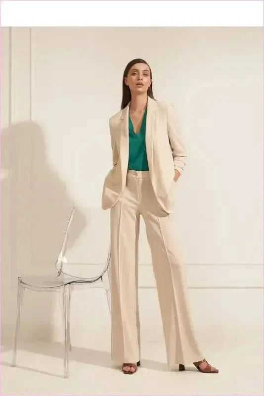 Beige Loose Pants Unique Style Fashion