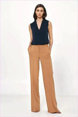 Beige Loose Pants Unique Style Fashion