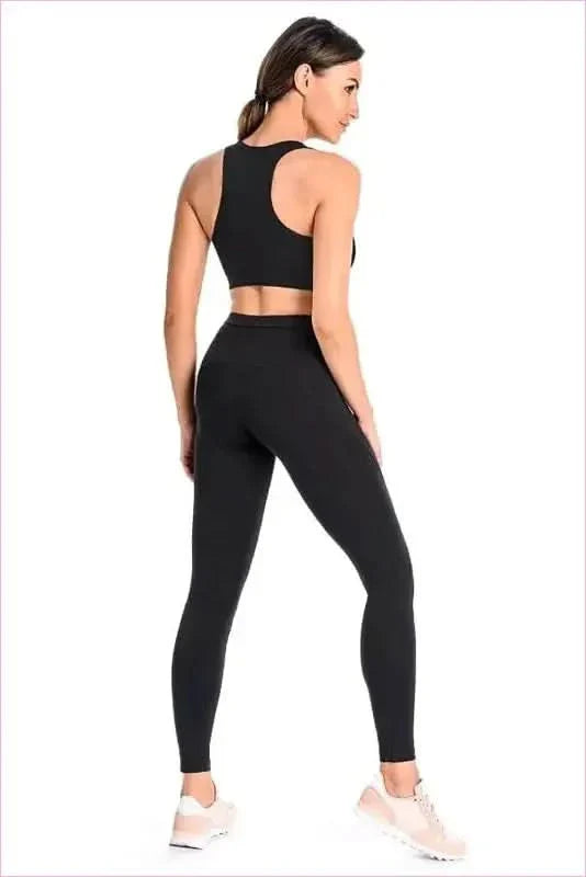 Black Cotton Long Leggings Fashion Style