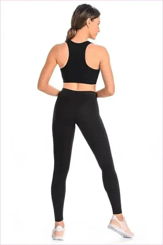 Black Cotton Lycra Leggings Women's Style