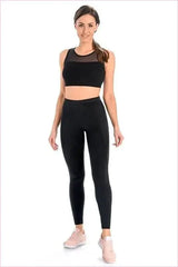 Black Cotton Lycra Leggings Women's Style