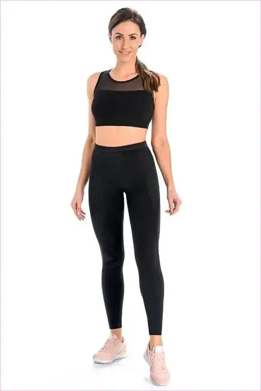 Black Cotton Lycra Leggings Women's Style
