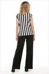 Black Flared Knit Trousers Unique Style
