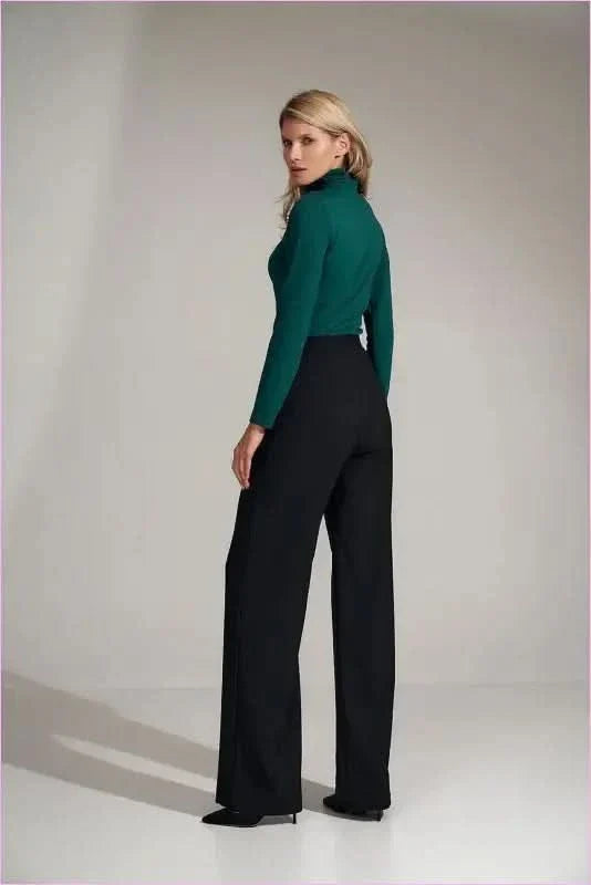Black High Rise Bell Bottoms Unique Style