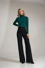 Black High Rise Bell Bottoms Unique Style