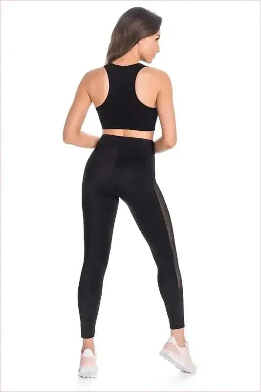 Black Mesh Women’s Leggings Fashion Style