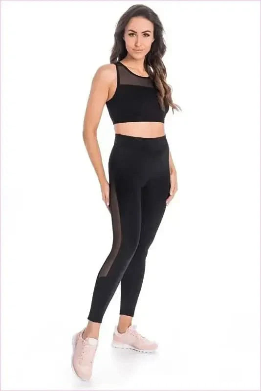 Black Mesh Women’s Leggings Fashion Style