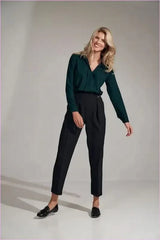 Black Pleated Trousers Unique Style Fashion