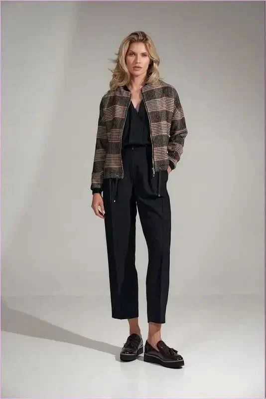 Black Pleated Trousers Unique Style Fashion