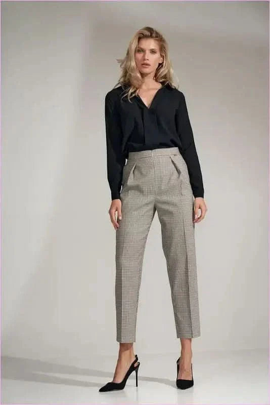 Black Pleated Trousers Unique Style Fashion