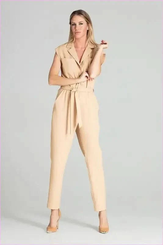 Blue Sleeveless Jumpsuit Unique Style Fashion