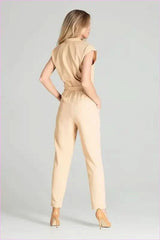 Blue Sleeveless Jumpsuit Unique Style Fashion