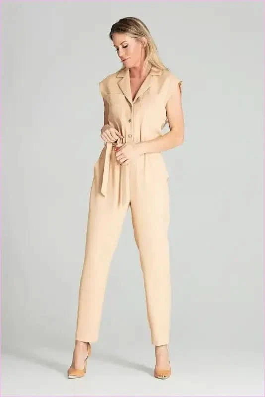 Blue Sleeveless Jumpsuit Unique Style Fashion