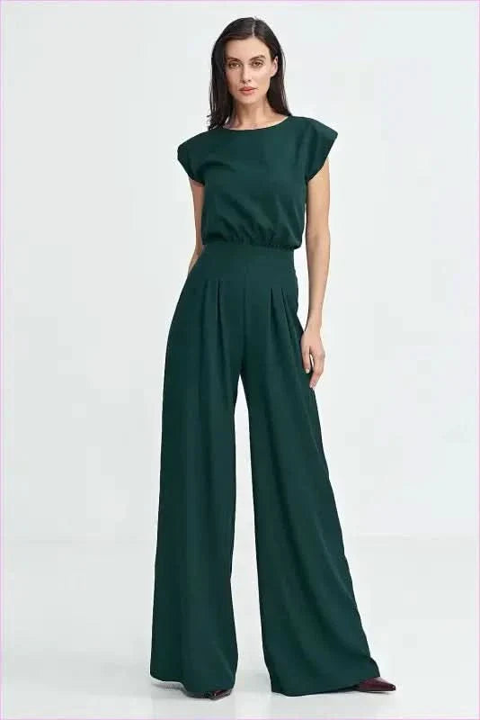 Boat Neck Jumpsuit Unique Style Fashion