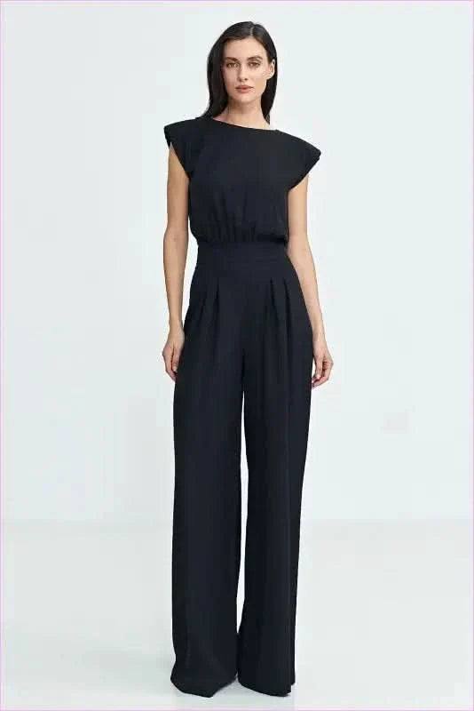 Boat Neck Jumpsuit Unique Style Fashion