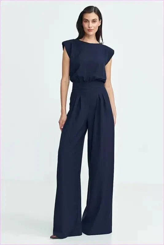 Boat Neck Jumpsuit Unique Style Fashion