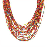 Bold Exaggerated Multi-layer Short Bohemian Women's Beaded Necklace