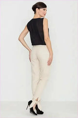Bow Detail Long Leg Fashion Trousers Unique Style Bow Leg Trousers