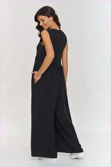 Breezy Maxi Jumpsuit Loose Cut Wide Legs for Women