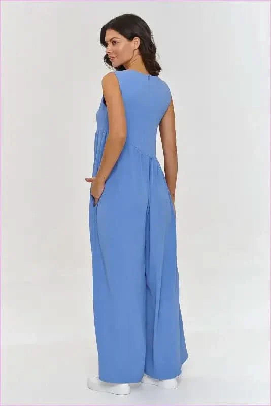 Breezy Maxi Jumpsuit Loose Cut Wide Legs for Women